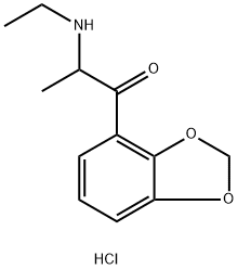 1-Propanone, 1-(1,3-benzodioxol-4-yl)-2-(ethylamino)-, hydrochloride (1:1) 结构式