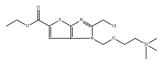 2-(氯甲基)-1-((2-(三甲基甲硅烷基)乙氧基)甲基)-1H-噻吩并[2,3-D]咪唑-5-甲酸乙酯, 2749608-79-3, 结构式