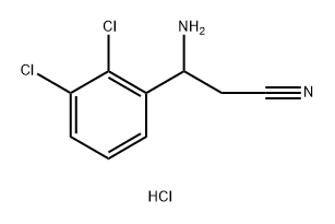 3-氨基-3-(2,3-二氯苯基)丙腈盐酸盐,2750144-42-2,结构式