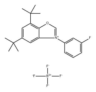 Benzoxazolium, 5,7-bis(1,1-dimethylethyl)-3-(3-fluorophenyl)-, tetrafluoroborate(1-) (1:1) 化学構造式