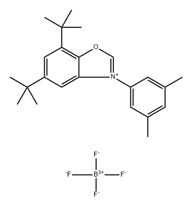 Benzoxazolium, 5,7-bis(1,1-dimethylethyl)-3-(3,5-dimethylphenyl)-, tetrafluoroborate Structure