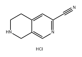 2,7-Naphthyridine-3-carbonitrile, 5,6,7,8-tetrahydro-, hydrochloride (1:1) 化学構造式