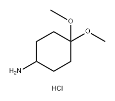 4,4-dimethoxycyclohexan-1-amine hydrochloride,2751610-46-3,结构式