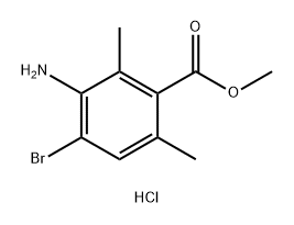 methyl 3-amino-4-bromo-2,6-dimethylbenzoate hydrochloride Struktur