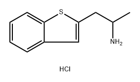 1-(1-benzothiophen-2-yl)propan-2-amine hydrochloride 结构式