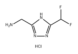 1-[3-(difluoromethyl)-1H-1,2,4-triazol-5-yl]methanamine hydrochloride Struktur