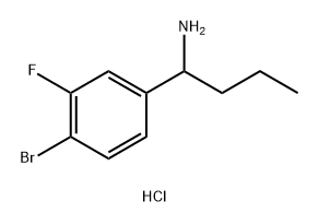 1-(4-bromo-3-fluorophenyl)butan-1-amine hydrochloride Struktur