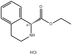 ethyl (R)-1,2,3,4-tetrahydroisoquinoline-1-carboxylate hydrochloride Struktur