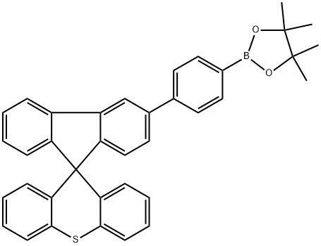 3-(4-硼酸频那醇酯)苯基]-螺[9H-芴-9,9′-[9H]硫杂蒽], 2751701-65-0, 结构式