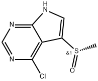 (S)-4-chloro-5-(methylsulfinyl)-7H-pyrrolo[2,3-d]pyrimidine Struktur