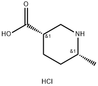 Rel-(3R,6S)-6-methylpiperidine-3-carboxylic acid hydrochloride 化学構造式