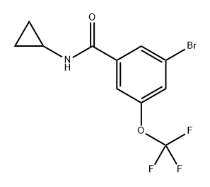 3-Bromo-N-cyclopropyl-5-(trifluoromethoxy)benzamide Structure