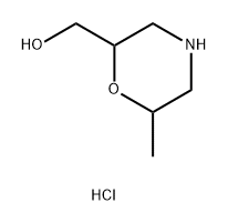 2-Morpholinemethanol, 6-methyl-, hydrochloride (1:1) Structure