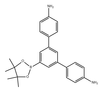 5-(4,4,5,5-四甲基-1,3,2-二氧杂硼-2-基)-[1,1':3',1''-三联苯]-4,4''-二胺 结构式