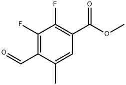 methyl 2,3-difluoro-4-formyl-5-methylbenzoate Struktur