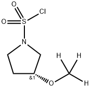 (R)-3-(甲氧基-D3)吡咯烷-1-磺酰氯,2754410-14-3,结构式
