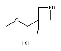 Azetidine, 3-fluoro-3-(methoxymethyl)-, hydrochloride (1:1) Structure