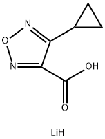 1,2,5-Oxadiazole-3-carboxylic acid, 4-cyclopropyl-, lithium salt (1:1) Struktur