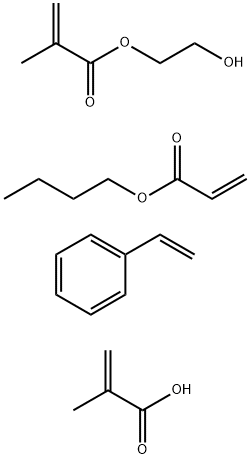 2-甲基-2-丙烯酸与2-丙烯酸丁酯、乙烯基苯和2-甲基-2-丙烯酸-2-羟乙酯的聚合物 结构式