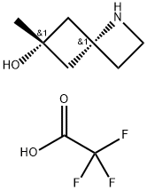 1-Azaspiro[3.3]heptan-6-ol, 6-methyl-, cis-, 2,2,2-trifluoroacetate (1:1) Struktur