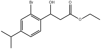 Ethyl 3-(2-bromo-4-isopropylphenyl)-3-hydroxypropanoate Struktur