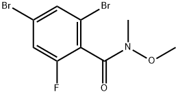 2,4-Dibromo-6-fluoro-N-methoxy-N-methylbenzamide,2755718-32-0,结构式