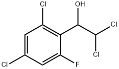 2,2-Dichloro-1-(2,4-dichloro-6-fluorophenyl)ethanol 结构式