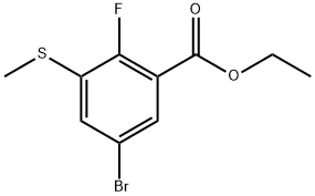 Ethyl 5-bromo-2-fluoro-3-(methylthio)benzoate,2755718-59-1,结构式