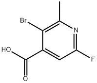 3-Bromo-6-fluoro-2-methylisonicotinic acid Structure