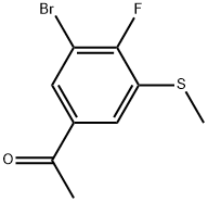 1-(3-Bromo-4-fluoro-5-(methylthio)phenyl)ethanone Struktur