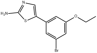 5-(3-Bromo-5-ethoxyphenyl)thiazol-2-amine 化学構造式