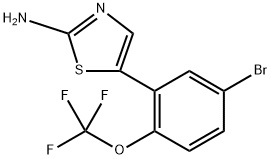 5-(5-bromo-2-(trifluoromethoxy)phenyl)thiazol-2-amine Structure