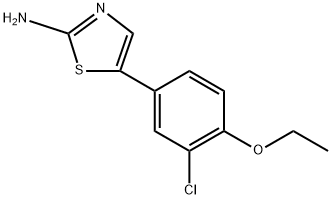 5-(3-Chloro-4-ethoxyphenyl)thiazol-2-amine 结构式