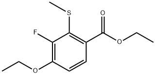 Ethyl 4-ethoxy-3-fluoro-2-(methylthio)benzoate 结构式