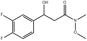 3-(3,4-Difluorophenyl)-3-hydroxy-N-methoxy-N-methylpropanamide Struktur