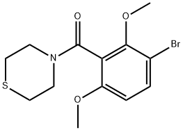 (3-bromo-2,6-dimethoxyphenyl)(thiomorpholino)methanone Structure