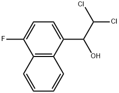 2,2-Dichloro-1-(4-fluoronaphthalen-1-yl)ethanol 结构式