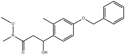 3-(4-(Benzyloxy)-2-methylphenyl)-3-hydroxy-N-methoxy-N-methylpropanamide Structure