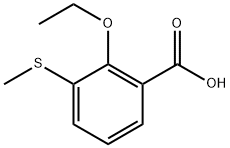 2-Ethoxy-3-(methylthio)benzoic acid 化学構造式