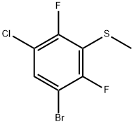 (3-Bromo-5-chloro-2,6-difluorophenyl)(methyl)sulfane Structure