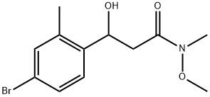 3-(4-Bromo-2-methylphenyl)-3-hydroxy-N-methoxy-N-methylpropanamide Structure