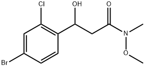 3-(4-Bromo-2-chlorophenyl)-3-hydroxy-N-methoxy-N-methylpropanamide Structure