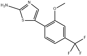 5-(2-Methoxy-4-(trifluoromethyl)phenyl)thiazol-2-amine Structure