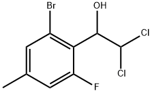 1-(2-Bromo-6-fluoro-4-methylphenyl)-2,2-dichloroethanol 结构式