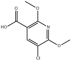 5-Chloro-2,6-dimethoxypyridine-3-carboxylic acid Struktur