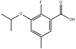 2-Fluoro-3-isopropoxy-5-methylbenzoic acid,2755724-76-4,结构式