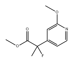 methyl 2-fluoro-2-(2-methoxy-4-pyridyl)propanoate Struktur