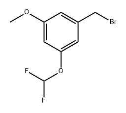 1-(bromomethyl)-3-(difluoromethoxy)-5-methoxy-benzene Struktur