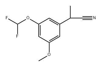 2-[3-(difluoromethoxy)-5-methoxy-phenyl]propanenitrile Struktur