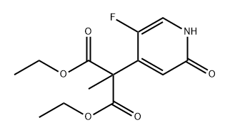 diethyl 2-(5-fluoro-2-oxo-1H-pyridin-4-yl)-2-methyl-propanedioate 化学構造式